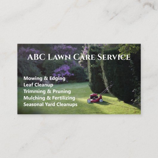 Lawnpro Premium Service Visitekaartje (Voorkant)