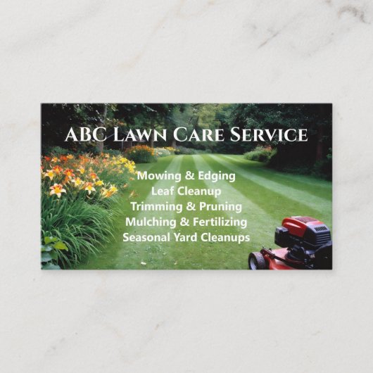 Lawnpro Premium Service Visitekaartje (Voorkant)