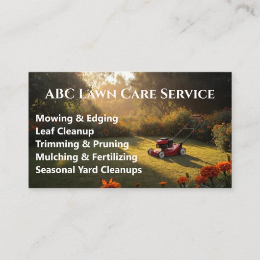 Lawnpro Premium Service Visitekaartje (Voorkant)
