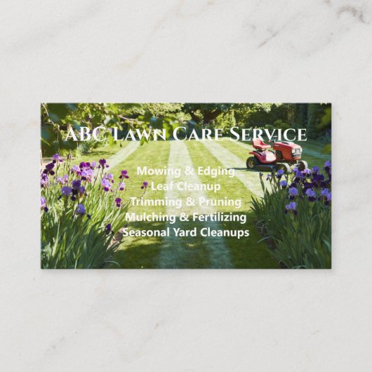 Lawnpro Premium Service Visitekaartje (Voorkant)