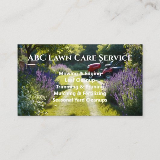 Lawnpro Premium Service Visitekaartje (Voorkant)