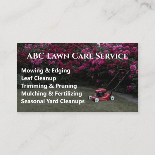 Lawnpro Premium Service Visitekaartje (Voorkant)