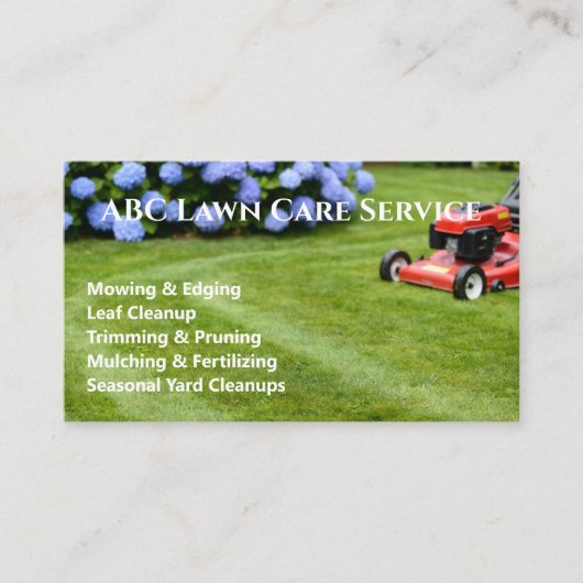 Lawnpro Premium Service Visitekaartje (Voorkant)