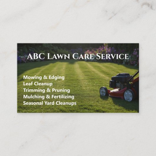 Lawnpro Premium Service Visitekaartje (Voorkant)