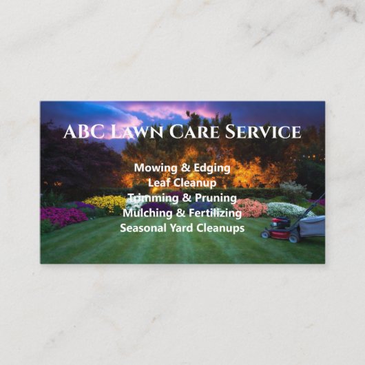Lawnpro Premium Service Visitekaartje (Voorkant)