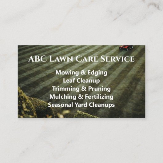 Lawnpro Premium Service Visitekaartje (Voorkant)