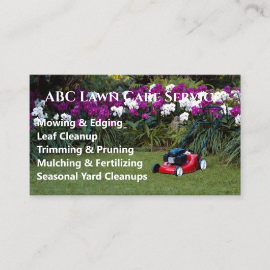Lawnpro Premium Service Visitekaartje (Voorkant)
