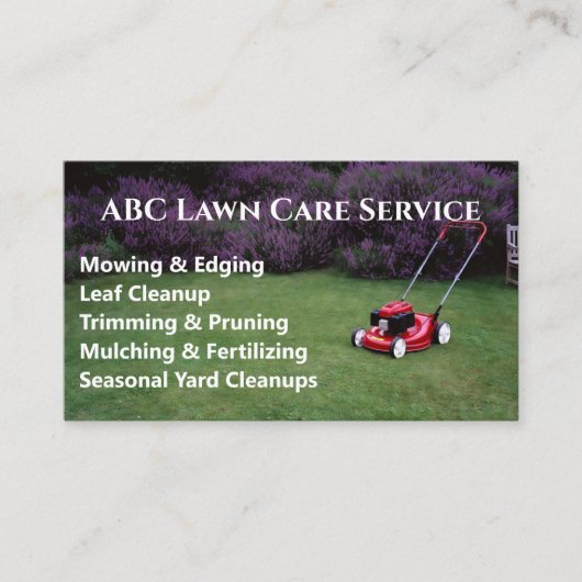 Lawnpro Premium Service Visitekaartje (Voorkant)