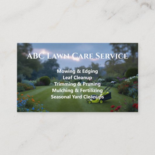 Lawnpro Premium Service Visitekaartje (Voorkant)