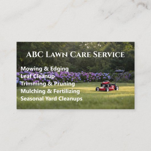 Lawnpro Premium Service Visitekaartje (Voorkant)