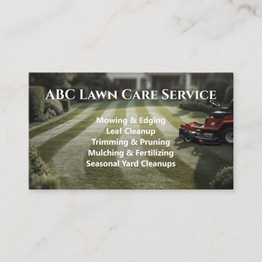 Lawnpro Premium Service Visitekaartje (Voorkant)