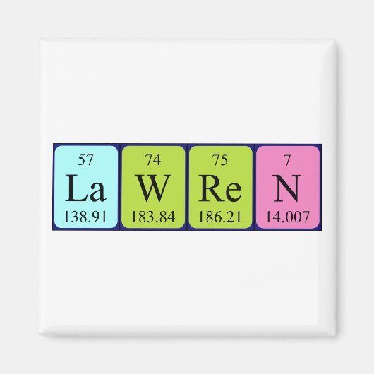 Lawren periodiek table name magnet (Voorkant)