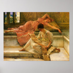 Lawrence Alma-Tadema - Een favoriete dichter Poster