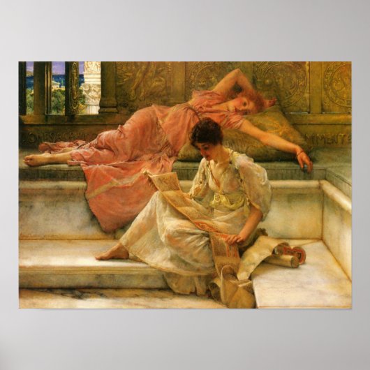 Lawrence Alma-Tadema - Een favoriete dichter Poster (Voorkant)