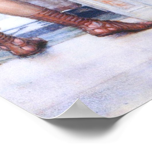 Lawrence Alma-Tadema - Een stille groet Poster (Hoek)