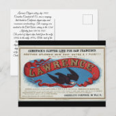 Lawrence Clipper zeilschip 1900 Briefkaart (Voorkant / Achterkant)