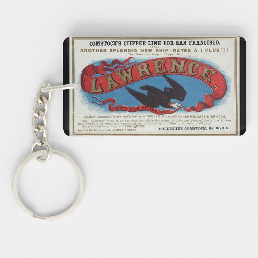 Lawrence Clipper zeilschip 1900 Sleutelhanger