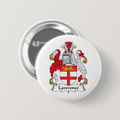 Lawrence Family Crest Ronde Button 5,7 Cm (Voorkant /achterkant)
