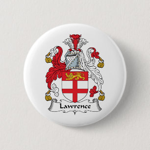 Lawrence Family Crest Ronde Button 5,7 Cm