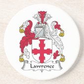 Lawrence Family Crest Zandsteen Onderzetter (Voorkant)