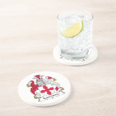 Lawrence Family Crest Zandsteen Onderzetter (Zijkant)