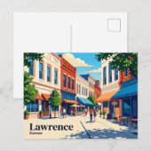 Lawrence Kansas Briefkaart (Voorkant / Achterkant)