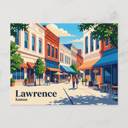 Lawrence Kansas Briefkaart (Voorkant)