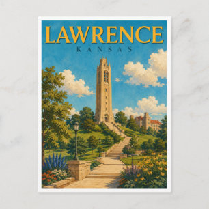 Lawrence Kansas Campanile GeoSaga Briefkaart