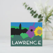 Lawrence Kansas graphic Briefkaart (Staand voorkant)