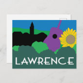 Lawrence Kansas graphic Briefkaart (Voorkant / Achterkant)