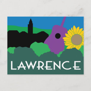 Lawrence Kansas graphic Briefkaart