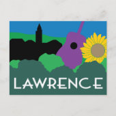 Lawrence Kansas graphic Briefkaart (Voorkant)