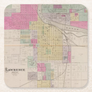 Lawrence, Kansas Kartonnen Onderzetters