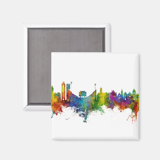 Lawrence Kansas Skyline Magneet (Voorkant / Achterkant)