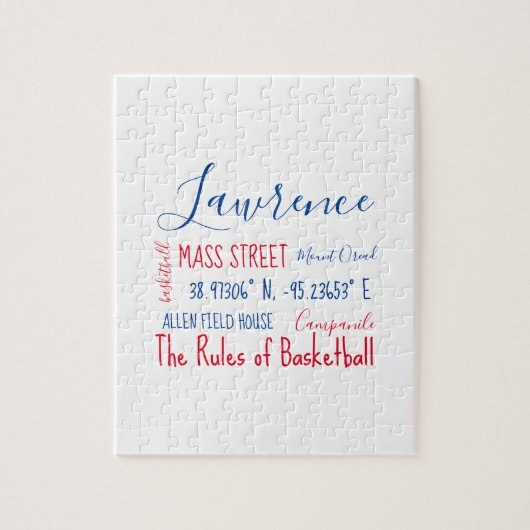 Lawrence Kansas Subway Art Legpuzzel (Verticaal)