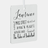 Lawrence Kansas Subway Art Ornament (Voorkant Rechts)