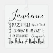 Lawrence Kansas Subway Art Ornament (Voorkant)