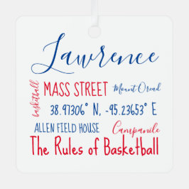 Lawrence Kansas Subway Art Ornament