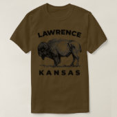 Lawrence Kansas With An American Buffalo  T-shirt (Design voorkant)