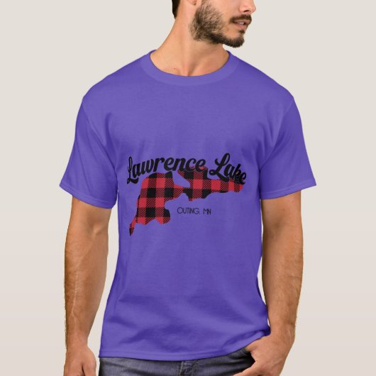 Lawrence Lake Outing MN geruite oversized T-shirt (Voorkant)
