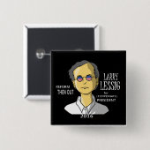 Lawrence Lessig in 2016 Vierkante Button 5,1 Cm (Voorkant /achterkant)