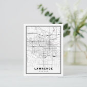 Lawrence Map Briefkaart (Staand voorkant)