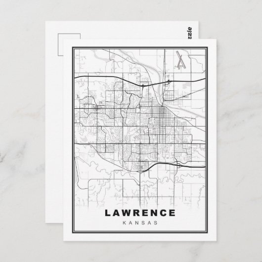 Lawrence Map Briefkaart (Voorkant / Achterkant)