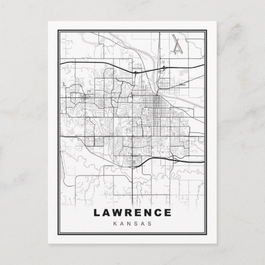 Lawrence Map Briefkaart (Voorkant)