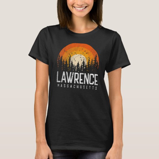 Lawrence Massachusetts MA  80s 90s Retro T-shirt (Voorkant)