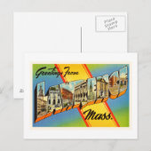 Lawrence Massachusetts MA Vintage Travel Souvenir Briefkaart (Voorkant / Achterkant)