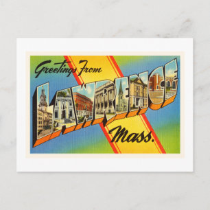 Lawrence Massachusetts MA Vintage Travel Souvenir Briefkaart