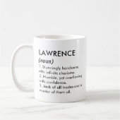 Lawrence name, Editable name, Custom name Koffiemok (Links)