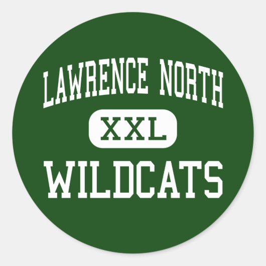 Lawrence North - Wildcats - Hoog - Indianapolis Ronde Sticker (Voorkant)