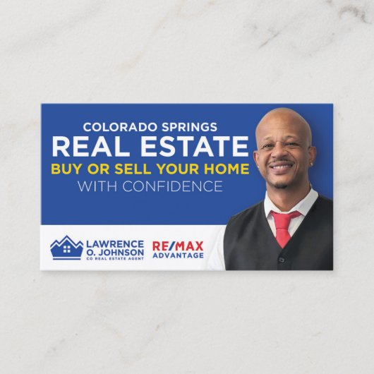 Lawrence O. Johnson Real Estate Visitekaartjes (Voorkant)